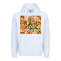 White Fall with Gnomes Premium Hoodie - texasbilliewilder