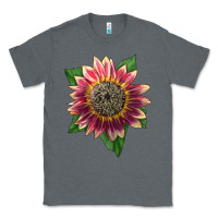 Charcoal Heather crimson blaze sunflower Classic Tee - LillyAllenDesigns