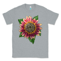 Heather Grey crimson blaze sunflower Classic Tee - LillyAllenDesigns