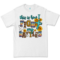White this is how i fight my battles Premium Tee - AdoDesignShop