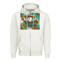 Oatmeal Heather Baseball Mom Squad Tumbler Zipper Hoodie - BundleAndBundleShop