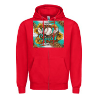 Red Baseball Mom Squad Tumbler Zipper Hoodie - BundleAndBundleShop