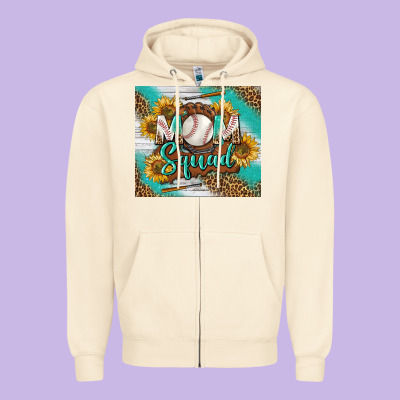 Baseball Mom Squad Tumbler Zipper Hoodie Designed By Bundleandbundleshop
