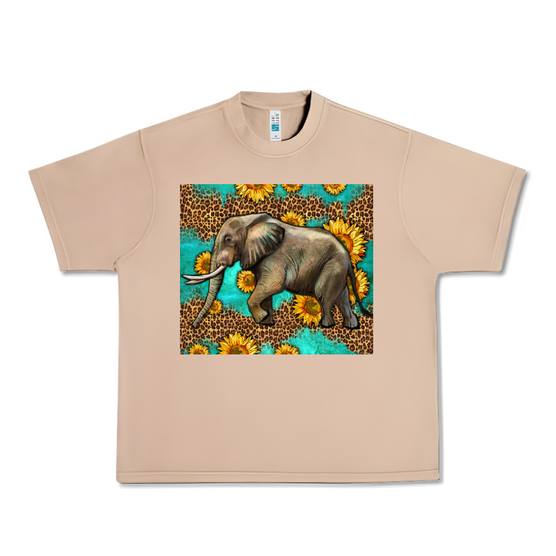 Western Sunflowers Elephant Urban Heavy Tee by LillyAllenDesigns | Teevron