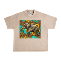 French Oak western sunflowers elephant Urban Heavy Tee - LillyAllenDesigns