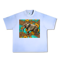 Grape Ice western sunflowers elephant Urban Heavy Tee - LillyAllenDesigns