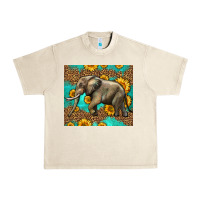 Sandshell western sunflowers elephant Urban Heavy Tee - LillyAllenDesigns