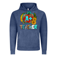 Vintage Denim a+ teacher apple Vintage Hoodie - BundleAndBundleShop