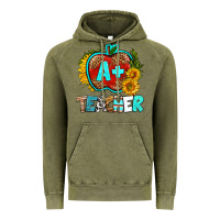 Vintage Olive a+ teacher apple Vintage Hoodie - BundleAndBundleShop