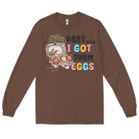Chestnut psst i got them eggs Long Sleeve Tee - MaliasSmallBusiness