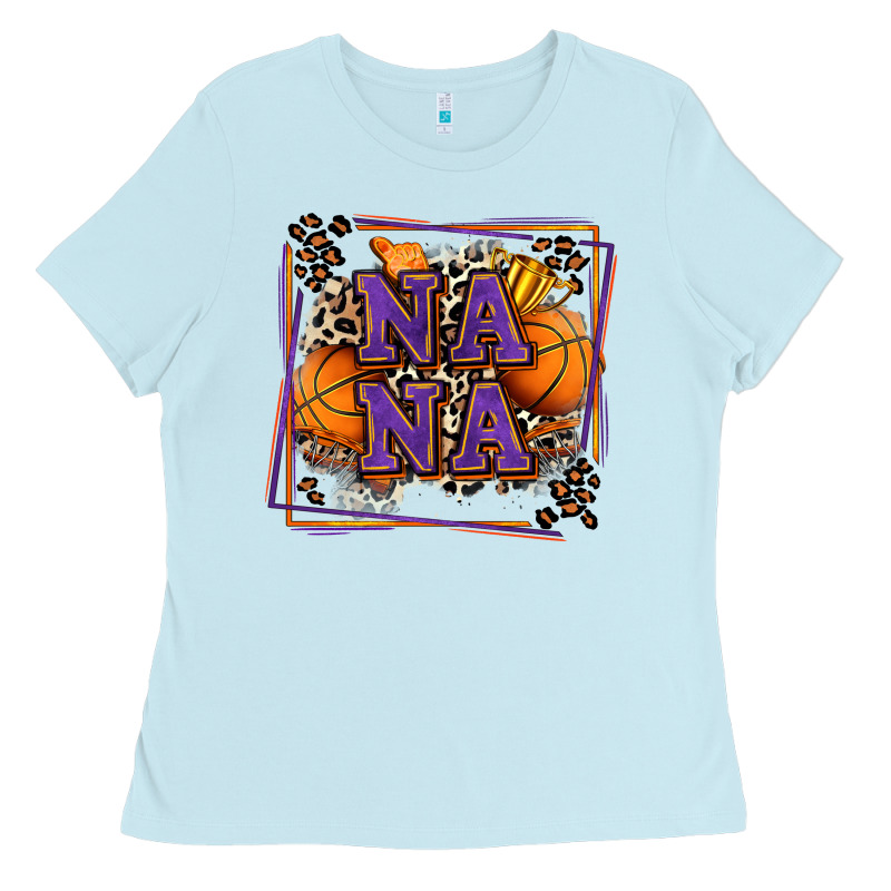 Basketball Nana With Leopard Ladies Tee by Zillion Design Studio | Teevron