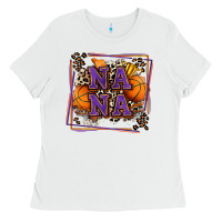 White basketball nana with leopard Ladies Tee - Zillion Design Studio