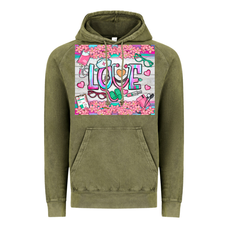 Watercolor Love Nurse Tumbler Vintage Hoodie by BundleAndBundleShop | Teevron