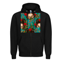 Black Messy Bun Mom And Cross With Leopard Patterns Zipper Hoodie - BundleAndBundleShop