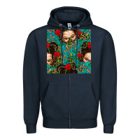 Navy Messy Bun Mom And Cross With Leopard Patterns Zipper Hoodie - BundleAndBundleShop
