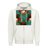 Oatmeal Heather Messy Bun Mom And Cross With Leopard Patterns Zipper Hoodie - BundleAndBundleShop
