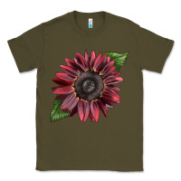 Army Green chocolate sunflower Classic Tee - LillyAllenDesigns