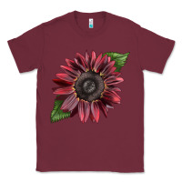 Burgundy chocolate sunflower Classic Tee - LillyAllenDesigns
