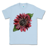 Dusty Blue chocolate sunflower Classic Tee - LillyAllenDesigns