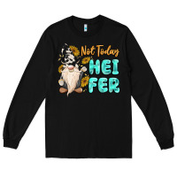 Black not today heifer cow gnome Long Sleeve Tee - MaliasSmallBusiness