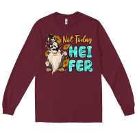 Burgundy not today heifer cow gnome Long Sleeve Tee - MaliasSmallBusiness
