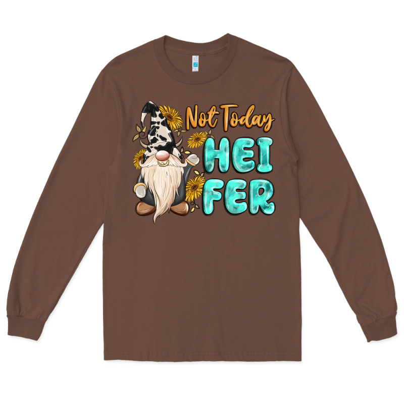 Not Today Heifer Cow Gnome Long Sleeve Tee by MaliasSmallBusiness | Teevron