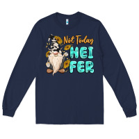 Navy not today heifer cow gnome Long Sleeve Tee - MaliasSmallBusiness