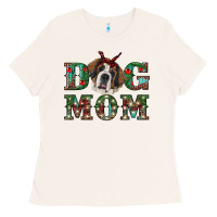 Bone christmas st. bernard dog mom Ladies Tee - RanaPortraitStore