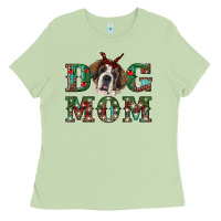 Matcha christmas st. bernard dog mom Ladies Tee - RanaPortraitStore