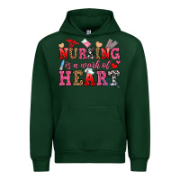 Forest Green nursing is a work of heart Urban Hoodie - OliviaCreatesArt