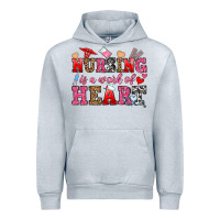 Heather Grey nursing is a work of heart Urban Hoodie - OliviaCreatesArt