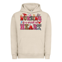 Pigment French Oak nursing is a work of heart Urban Hoodie - OliviaCreatesArt
