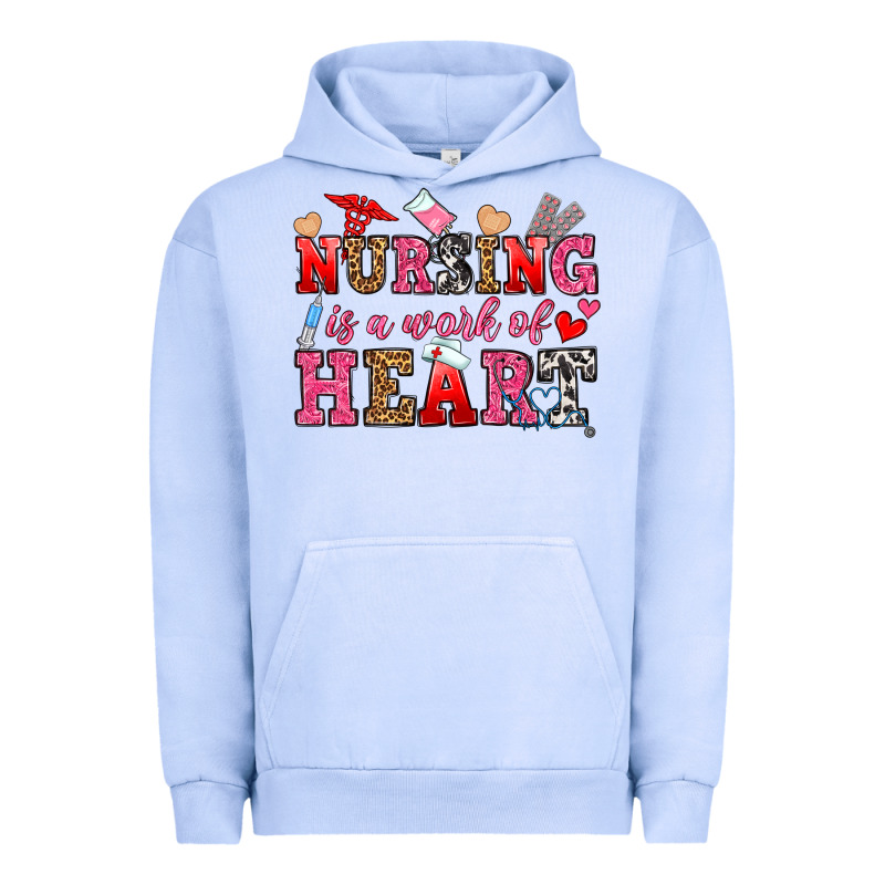 Nursing Is A Work Of Heart Urban Hoodie by OliviaCreatesArt | Teevron