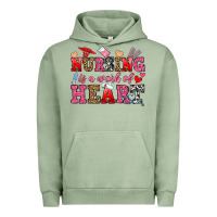 Pigment Oil Green nursing is a work of heart Urban Hoodie - OliviaCreatesArt
