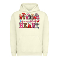 Pigment Pistachio nursing is a work of heart Urban Hoodie - OliviaCreatesArt