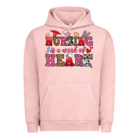 Pigment Salmon nursing is a work of heart Urban Hoodie - OliviaCreatesArt