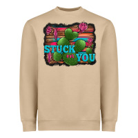 Mushroom stuck on you heart cactus serape leopard background Heavyweight Sweatshirt - Jasminsmagicworld