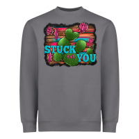 Storm stuck on you heart cactus serape leopard background Heavyweight Sweatshirt - Jasminsmagicworld