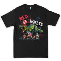 Black Red white rawr 4th of July Premium Tee - CowGirlArtShop