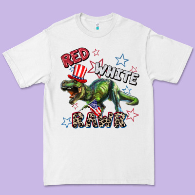 Red White Rawr 4th Of July Premium Tee Designed By Cowgirlartshop