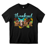 Black thankful mama cow Heavy Core Tee - BarkalooDesign