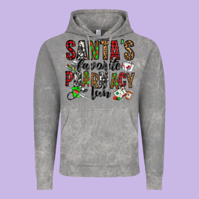 Santa's Favorite Pharmacy Tech Vintage Hoodie Designed By Jasminsmagicworld
