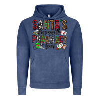 Vintage Denim santa's favorite pharmacy tech Vintage Hoodie - Jasminsmagicworld