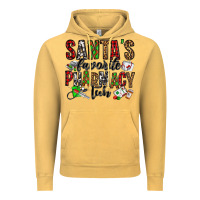 Vintage Mustard santa's favorite pharmacy tech Vintage Hoodie - Jasminsmagicworld