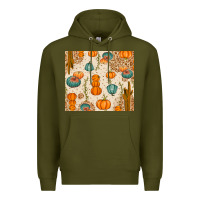 Army Green Fall Pumpkins Premium Hoodie - texasbilliewilder
