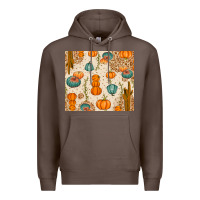 Coffee Fall Pumpkins Premium Hoodie - texasbilliewilder