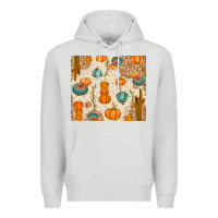 Dove Grey Fall Pumpkins Premium Hoodie - texasbilliewilder