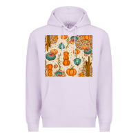 Lilac Fall Pumpkins Premium Hoodie - texasbilliewilder
