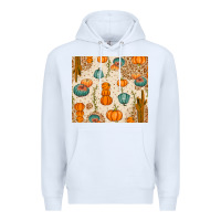 White Fall Pumpkins Premium Hoodie - texasbilliewilder