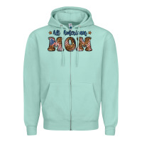 Seafoam All American Mom Zipper Hoodie - BundleAndBundleShop